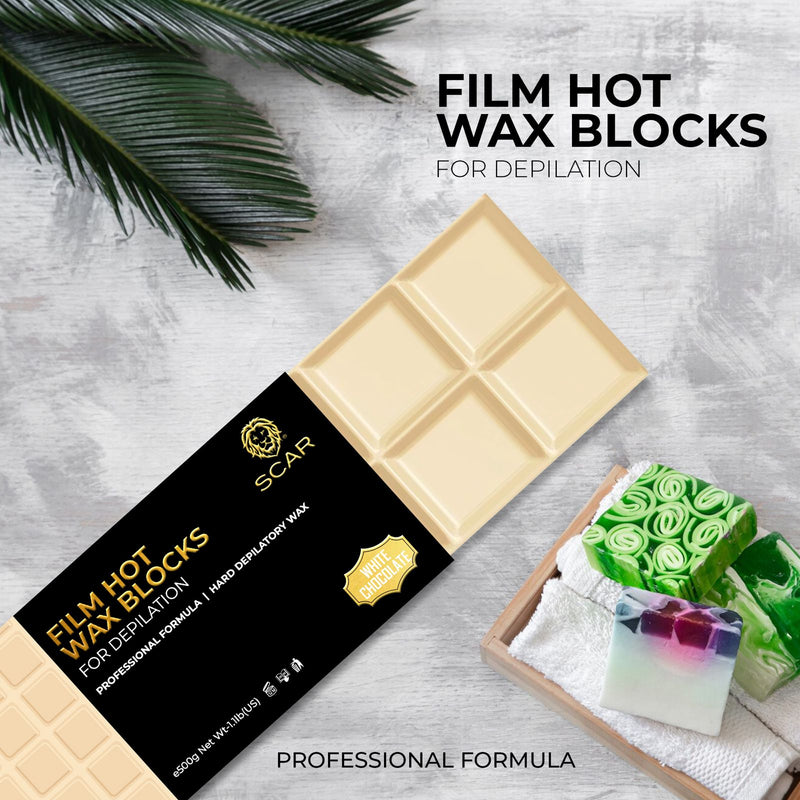 Scar Film Hot Wax Blocks White Chocolate 500g - Film hot wax blocks- dayjour