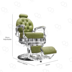 Salon Professional Barber Gents Cutting Chair Green Silver