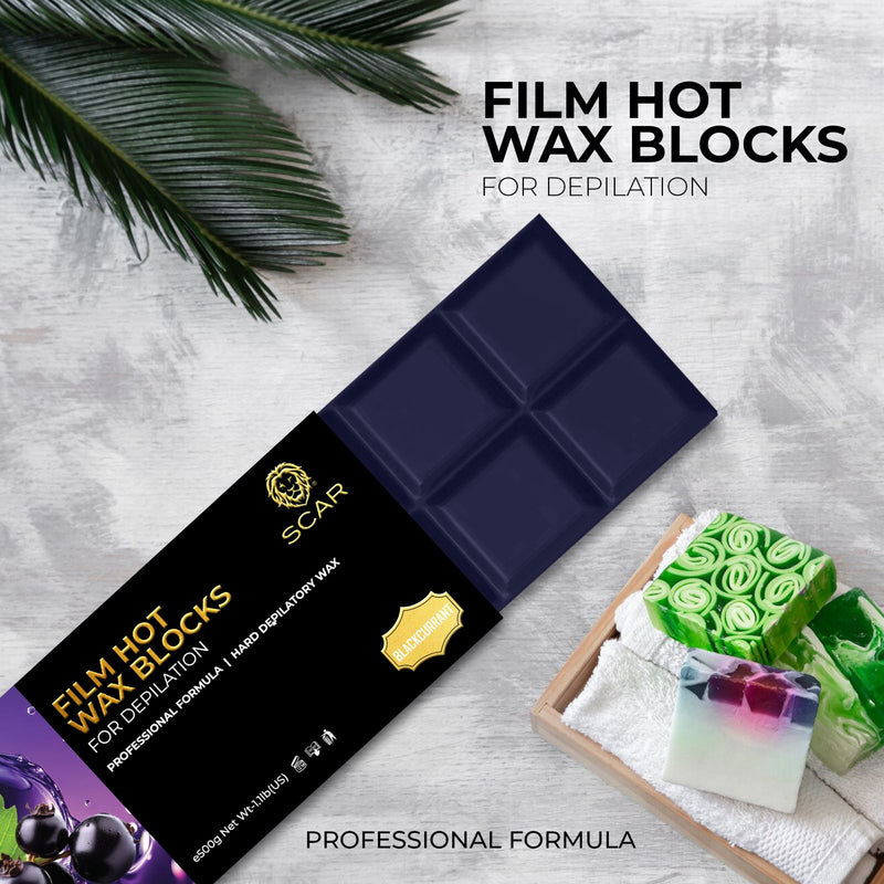 Scar Film Hot Wax Blocks Blackcurrant 500g - dayjour