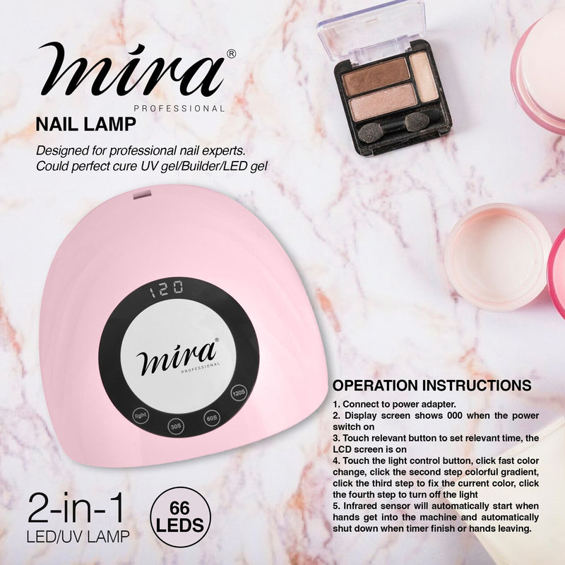 Mira Professional Nail Gel Polish UV LED Nail Dryer Lamp ZY-D03 - nail dryer- uv led lamp- dayjour