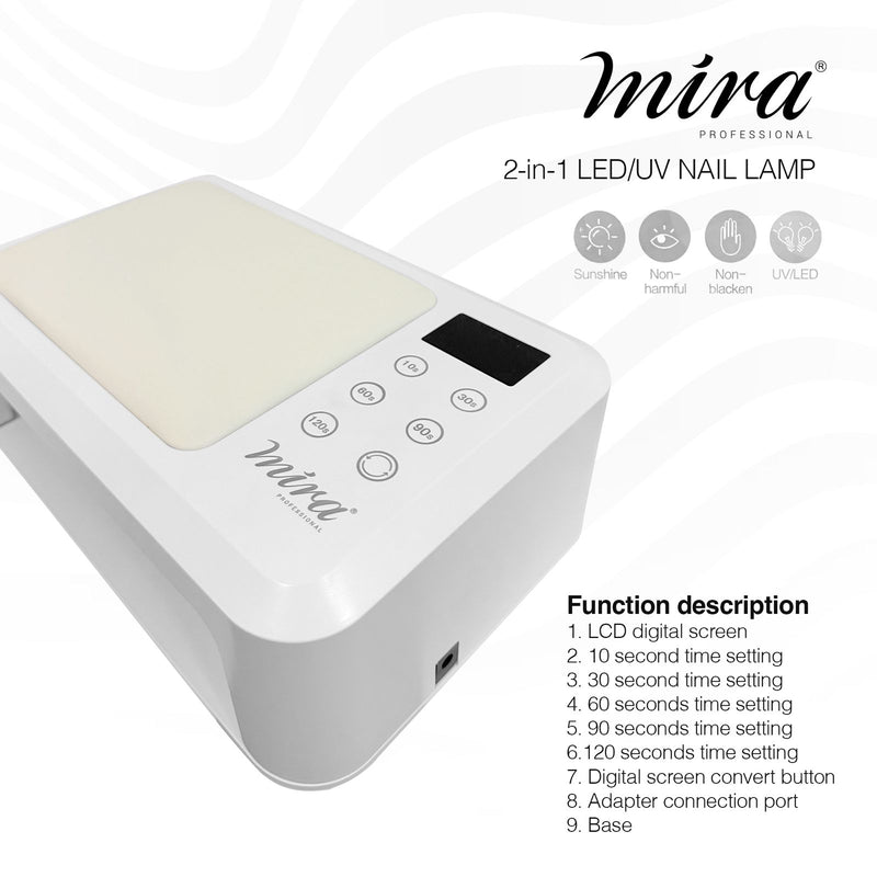 Mira Professional Nail Gel Polish UV LED Nail Dryer Lamp 2 Hands SUN25 - nail dryer - dayjour