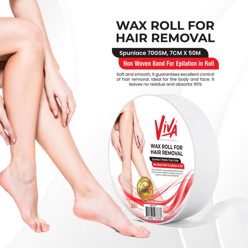 Viva Professional Paper Non Woven Wax Roll for Hair Removal 50M - wax roll - viva - dayjour