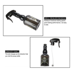 Black Barber Salon Water Spray Bottle - spray bottle- salon tools - dayjour