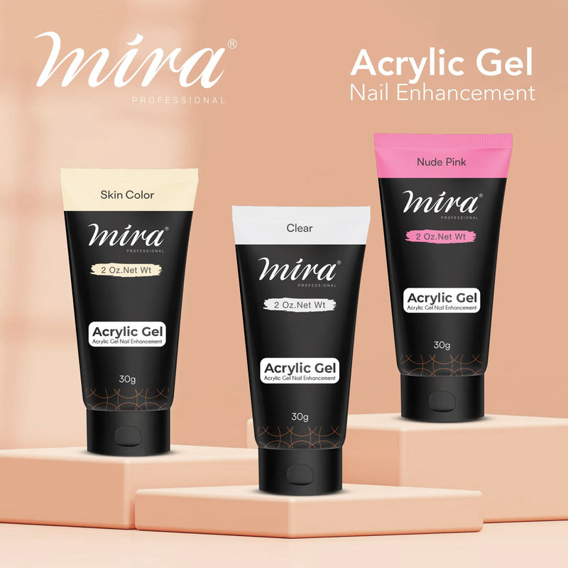 Mira Professional Acrylic Gel Nail Enhancement Extension Builder Nude Pink Color Gel 30g - nail extension - dayjour