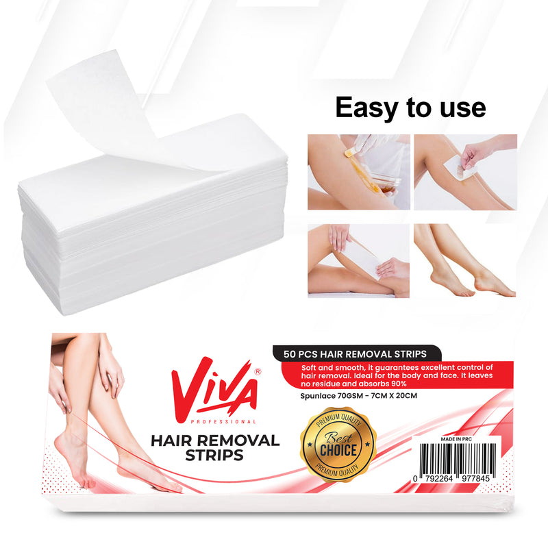 Viva Professional Paper Non-Woven Wax Strips for Hair Removal 50 Pieces- wax strips- hair removal strips- dayjour