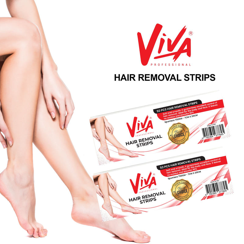 Viva Professional Paper Non-Woven Wax Strips for Hair Removal 50 Pieces- wax strips- hair removal strips- dayjour