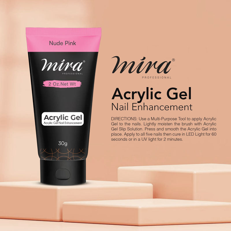 Mira Professional Acrylic Gel Nail Enhancement Extension Builder Nude Pink Color Gel 30g - nail extension - dayjour