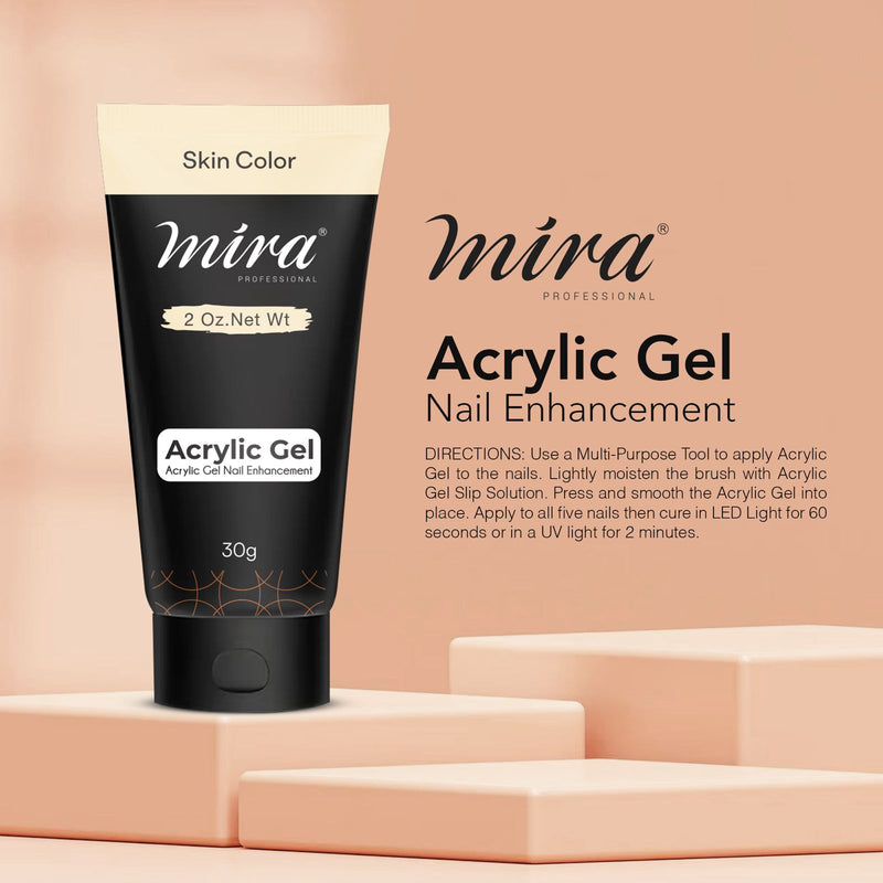 Mira Professional Acrylic Gel Nail Enhancement Extension Builder Skin Color Gel 30g - nail art- dayjour