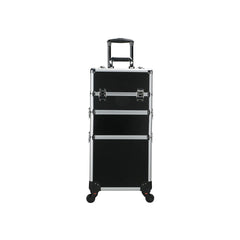 Professional 3 in 1 Adjustable Makeup Beauty Train Case Trolley Black - dayjour