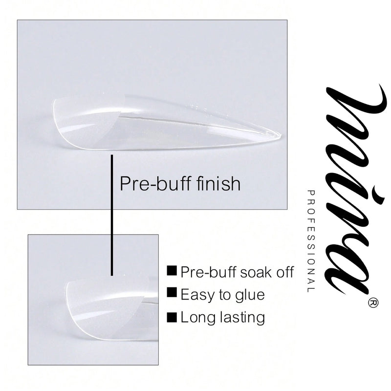 Mira Clear Soft Gel Nail Tips Short Oval Shape 550pcs per Box - soft gel nail tips - fake nails - dayjour