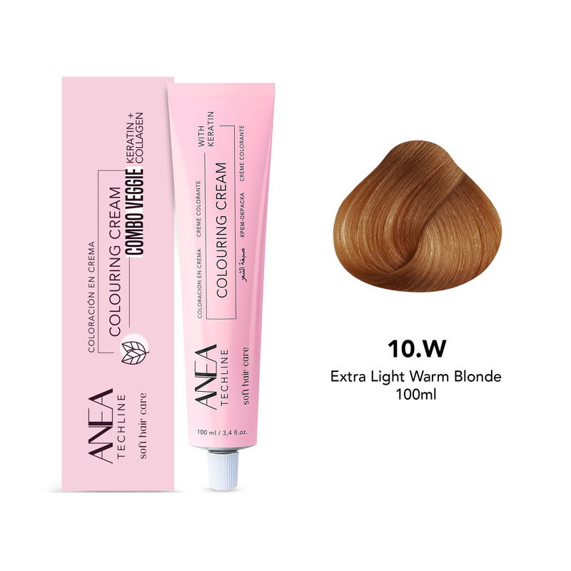Anea Colouring Cream 100ml – 10.W Extra Light Warm Blonde
