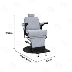 Barber Gents Salon Chair Silver and Black - gray gents chair - salon chair - barber chair - dayjour