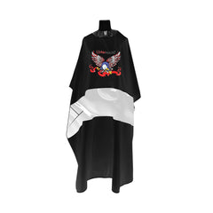 Black Salon Professional Hair Cutting Barber Cape Apron AC1361 6 3D Hot Painting-barber cape-apron-dayjour