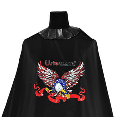 Black Salon Professional Hair Cutting Barber Cape Apron AC1361 6 3D Hot Painting-barber cape-apron-dayjour