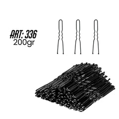 Black Waved Hair Pins #336 Comune 24 (200 gram)- dayjour