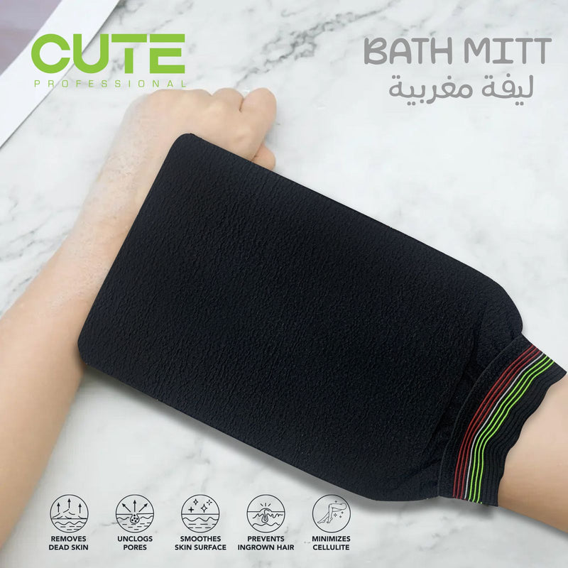 Cute Professional Moroccan Bath Mittens Gloves Leefah - loofah-bath mitts-bath gloves- dayjour