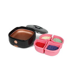 Electric Black Wax Warmer with 4 Silicone Compartments - hair removal wax heater for professional use - wax heater - wax warmer for salon - Dayjour - UAE