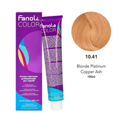 Fanola Hair Color 10.41 Blonde Platinum Copper Ash 100ml- hair color- fanola- hairstyle- hair care- blonde- Dayjour- UAE