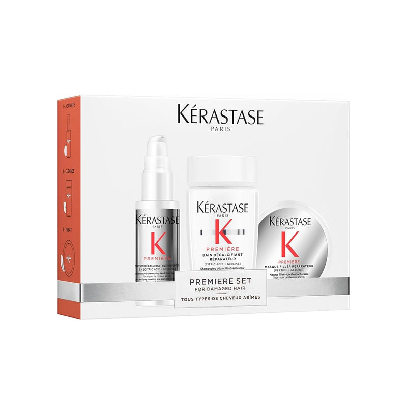 Kérastase Première Repair Set for Damaged Hair – Pre-Shampoo Treatment, Shampoo & Mask