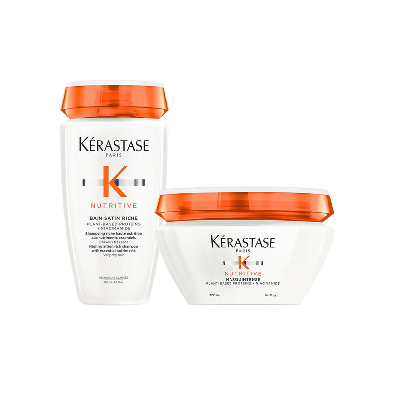 Kerastase Nutritive Bain Satin Riche Shampoo and Mask Package - Kerastase Nutritive Masquintense - Kerastase Nutritive Shampoo - Nutritive Abu Dhabi - Kerastase Package - Dayjour - UAE