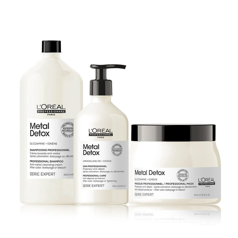 L'Oréal Professional SE Metal Detox Shampoo, Anti Deposit Protector, and Hair Mask Package - dayjour-shampoo-conditioner-hair mask-loreal uae