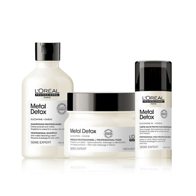 L'Oréal Professional SE Metal Detox Shampoo, Hair Protection Cream and Hair Mask Package- loreal hair care -loreal uae- dayjour