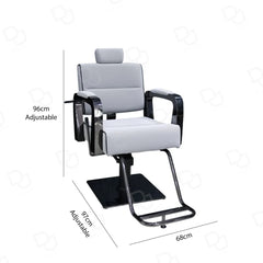 Beauty Salon Ladies Chair Silver and Black