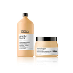 Loreal Professional Absolut Repair Shampoo 1500ml and Mask 500ml - shampoo & mask - dayjour