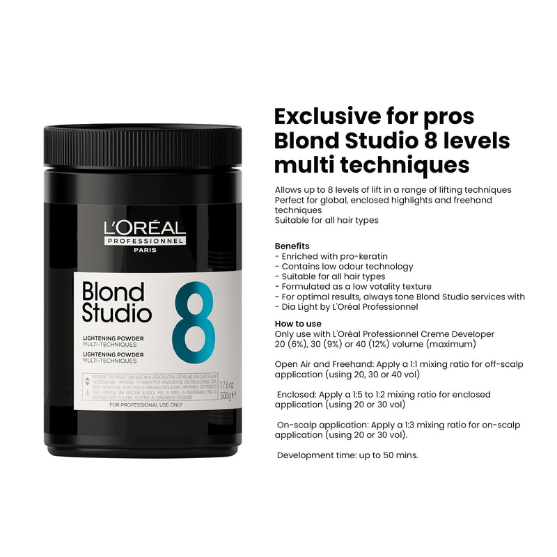 Loreal Professional Blond Studio 8 Lightening Powder 500g Bottle