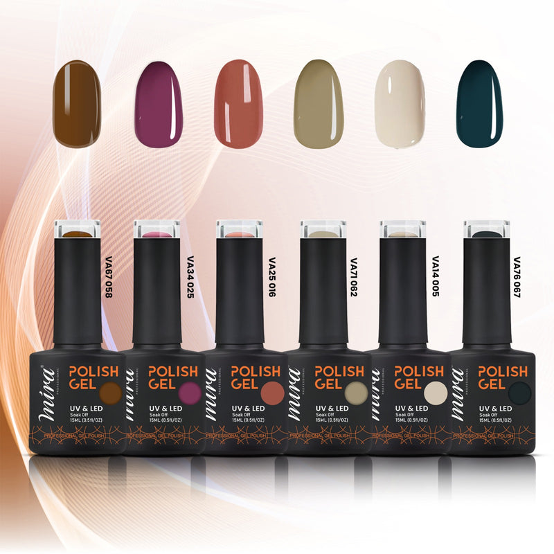 Mira Professional Gel Nail Polish (6 Pcs) Set with Portable Mini UV Light Nail Dryer- gel nail polish- nail care- nail dryer- mira -portable nail dryer- mini uv light nail dryer- nail art- pffer pack- Package- dayjour- dubai