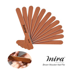 Mira Professional Wooden Straight Nail File 50Pcs No. 713