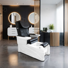 Pedicure Station Salon Spa Chair Black & White