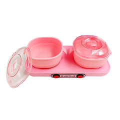 Double Silicone Pot Mini Wax Heater Machine Pink - wax heater machine - wax warmer machine - double wax heater machine - silicone wax heater machine - Dayjour - UAE