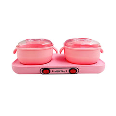 Double Silicone Pot Mini Wax Heater Machine Pink - wax heater machine - wax warmer machine - double wax heater machine - silicone wax heater machine - Dayjour - UAE