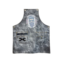 Professional Grey Barber Leather Apron Cape for Salon B8208 8-barber cape-apron-dayjour