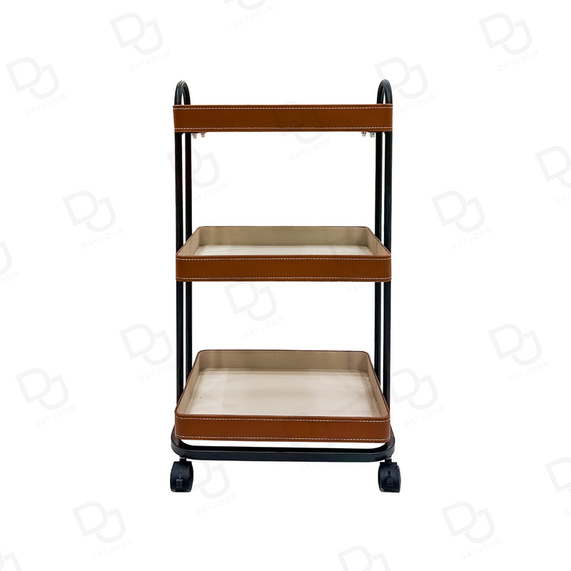 Professional 3-Tier Salon & Spa Serving Trolley – Beige - Salon Serving Trolley Saudi Arabia - Salon Furniture Qatar - Dayjour - UAE - Salon Spa Serving Trolley