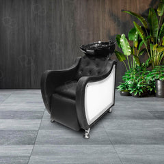 Salon Hair Washing Chair Black With Light - shampoo chair - dayjour