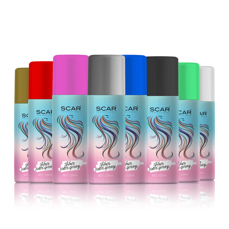 Hair Color Spray Scar 125ml - hair color spray - hair spray - pink hair color spray - Dayjour - UAE - back hair color spray - red hair color spray - green hair color spray - green hair color spray - gold hair color spray - silver hair color spray