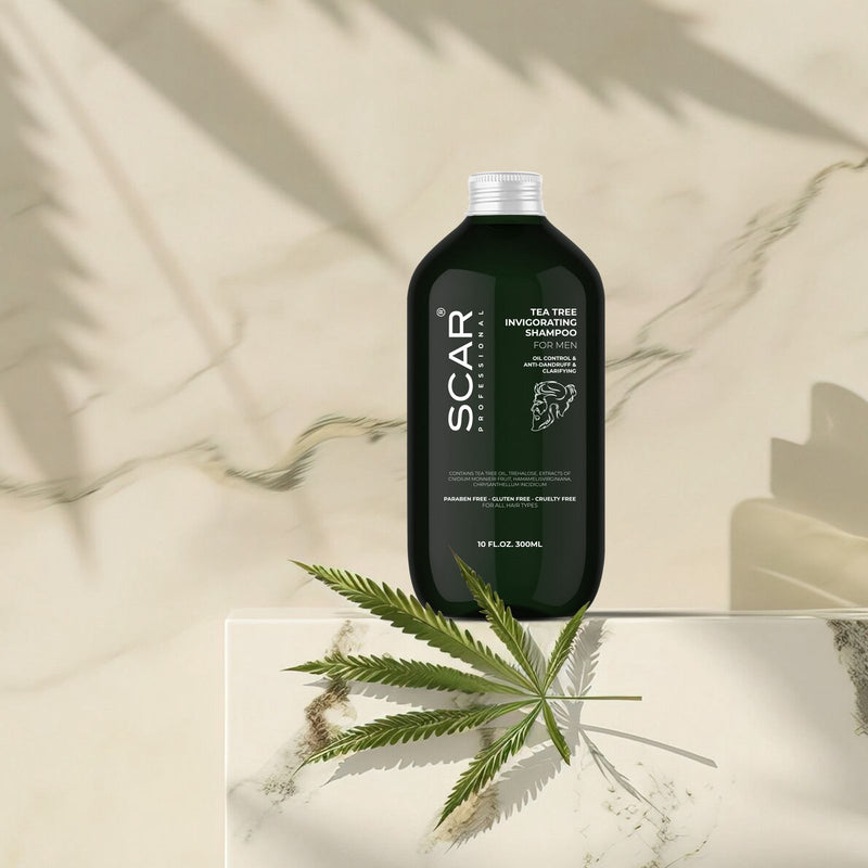 Scar Tea Tree Invigorating Shampoo 300ml for Men - dayjour