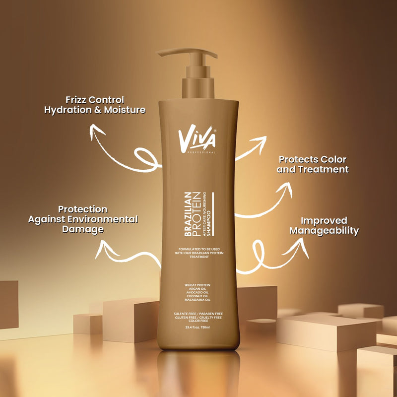 Viva Professional Brazilian Protein After Care Nourishing Shampoo 750ml - dayjour- Brazilian protein- shampoo- haircare- Brazilian protein treatment- UAE- Viva Professional- after care shampoo