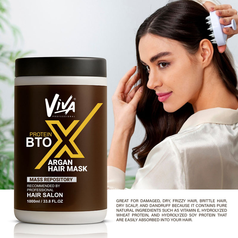 Viva Professional Btox Argan Hair Mask 1000ml – Smooth & Revitalize Hair - hair mask for Btox treatment - Btox hair mask - Professional Hair Mask Saudi Arabia - Dayjour - UAE