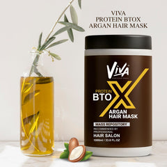 Viva Professional Btox Argan Hair Mask 1000ml – Smooth & Revitalize Hair - hair mask for Btox treatment - Btox hair mask - Professional Hair Mask Saudi Arabia - Dayjour - UAE