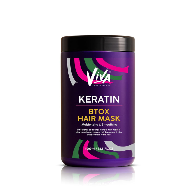 Viva Professional Keratin Btox Hair Mask 1000ml – Moisturizing & Smoothing - professional keratin hair mask - btox keratin hair mask - Dayjour - UAE