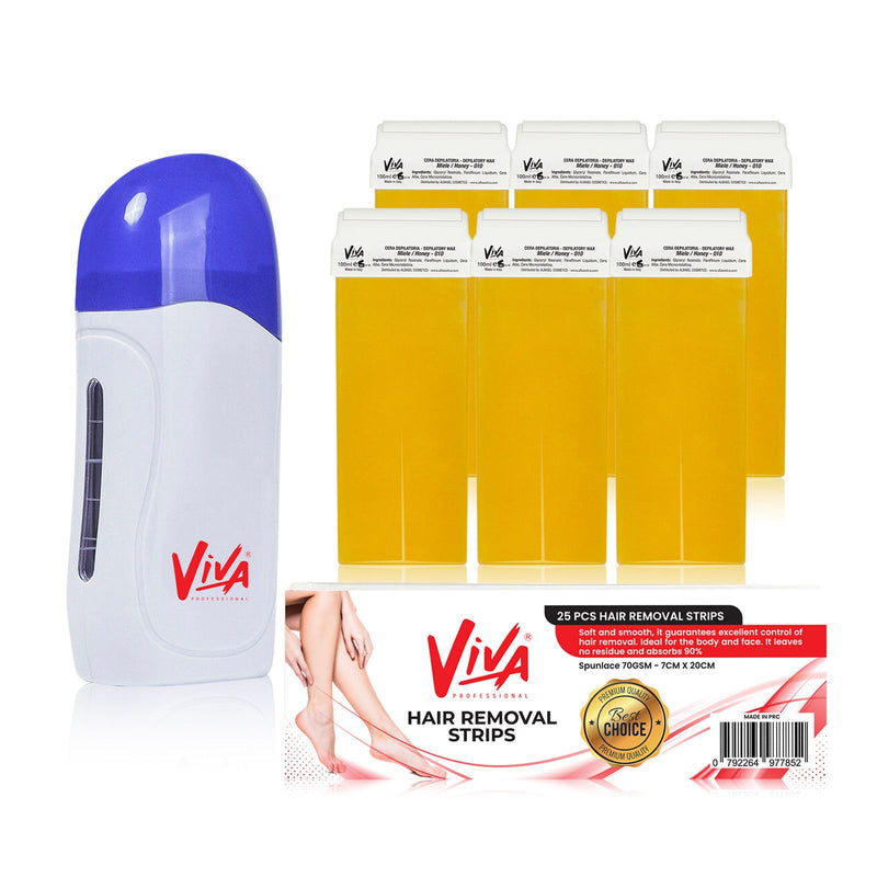 Viva Professional Roll On Body Wax Kit for Hair Removal- body wax-salon -spa- skincare- waxing kit- waxing at home- dayjour- Dubai