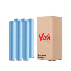 Viva Disposable Non-Woven Bed Cover Roll 20 GSM- Wholesale Pack of 6 (Blue)- disposable bed roll- bed roll- blue bed roll- salon- spa- latex free- wholesale pack- pack of 6- offer sale- Dubai- clinic- Dayjour- UAE
