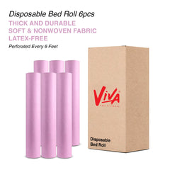 Viva Disposable Non-Woven Bed Cover Roll- Pink Wholesale Pack of 6- bed roll- disposable bed roll- salon- spa- bed cover- latex free- pink bed roll- Dayjour- UAE- offer pack- wholesale pack- pack of 6- Viva