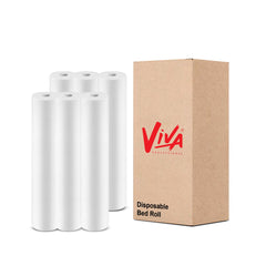 Viva Disposable Non-Woven Bed Roll 20 GSM- Pack of 6 (White)- disposable bed roll- Viva- non woven bed roll- white bed roll- latex free- salon- spa- home- 20gsm- offer pack- pack of 6- UAE- Dayjour- wholesale pack