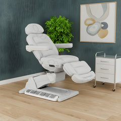 White All-Electric Medical Spa Exam Chair – Adjustable Aesthetic Treatment Chair with Remote - electric clinical massage bed Saudi Arabia - massage bed - Dayjour - UAE