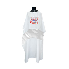 White Salon Professional Hair Cutting Barber Cape Apron AC1361 4 3D Hot Painting-barber cape-apron-dayjour