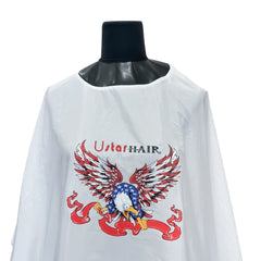 White Salon Professional Hair Cutting Barber Cape Apron AC1361 4 3D Hot Painting-barber cape-apron-dayjour